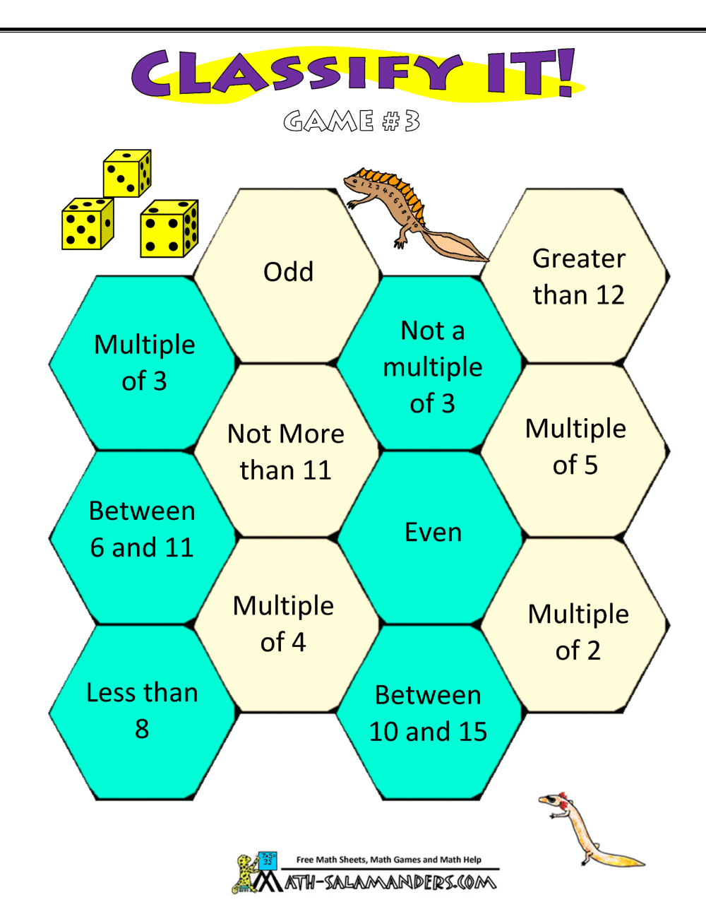 Math Games Worksheets Math Games Worksheets