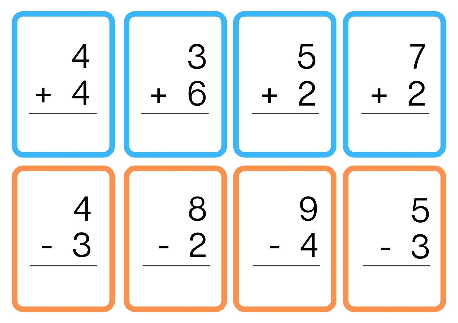 Math Pop It Addition And Subtraction Flash Cards Math Games Math Pop It Addition And Subtraction Flash Cards Math Games