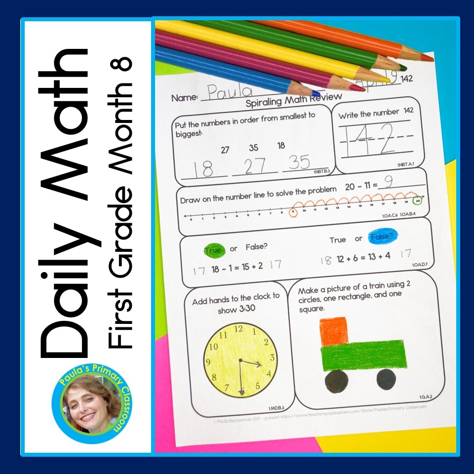 Math Spiral Review Daily Worksheets Morning Work Homework Month 8 Made By Teachers Math Spiral Review Daily Worksheets Morning Work Homework Month 8 Made By Teachers