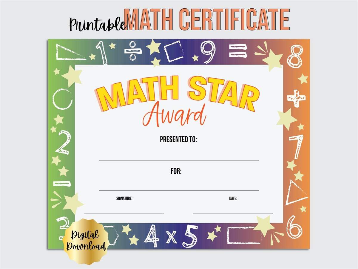Math Star Certificate Template Math Star Award Of Recognition Classroom Award End Of The Year Award Math Star Of The Month Etsy Math Star Certificate Template Math Star Award Of Recognition Classroom Award End Of The Year Award Math Star Of The Month Etsy