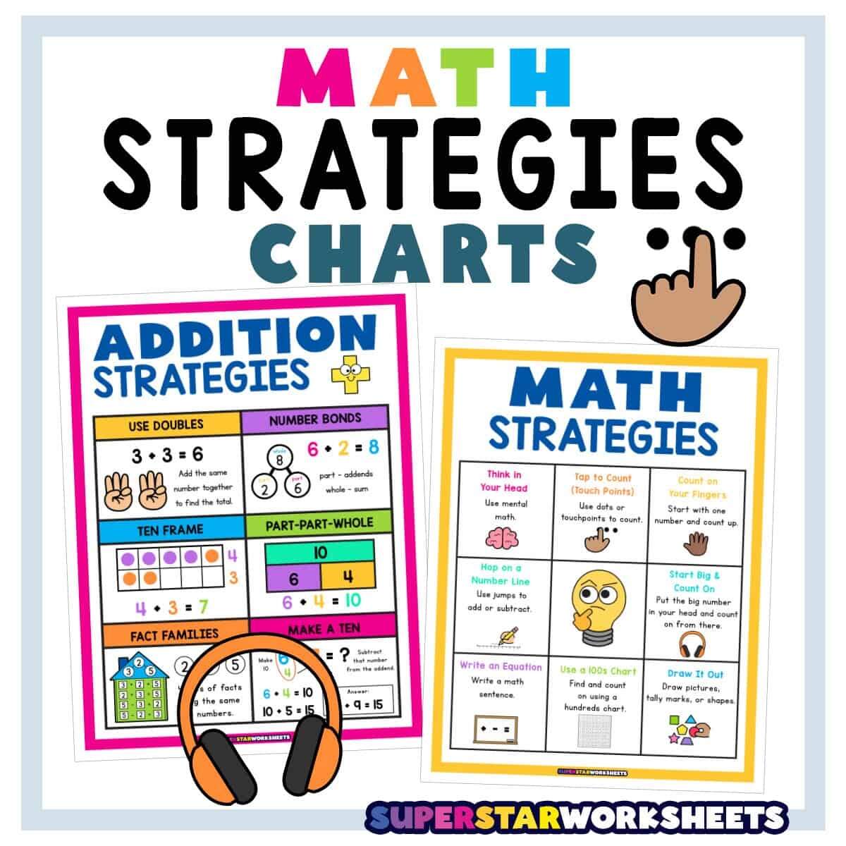Math Strategies Charts Superstar Worksheets