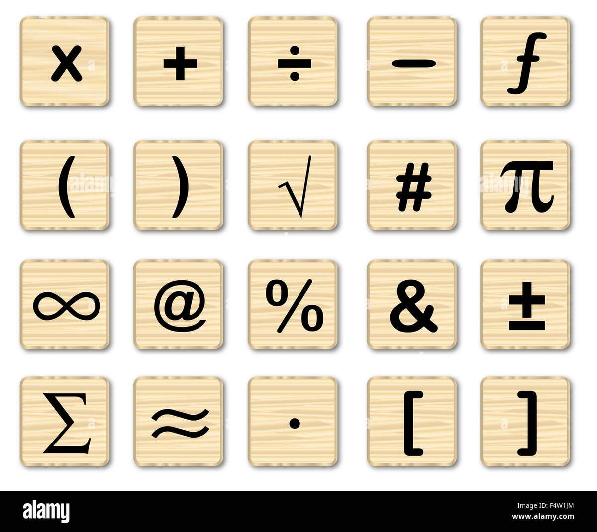 Math Symbols Cut Out Stock Images Pictures Alamy Math Symbols Charts Superstar Worksheets
