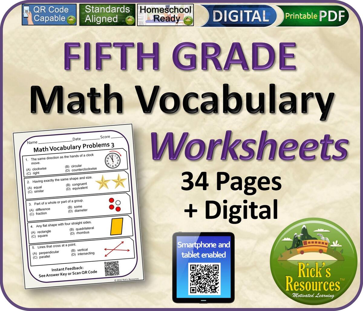 Math Vocabulary Worksheets Grade 5 Math Vocabulary Worksheets Grade 5