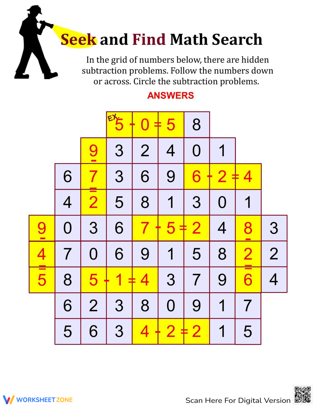 Math Word Search Fun Math Puzzles Worksheet