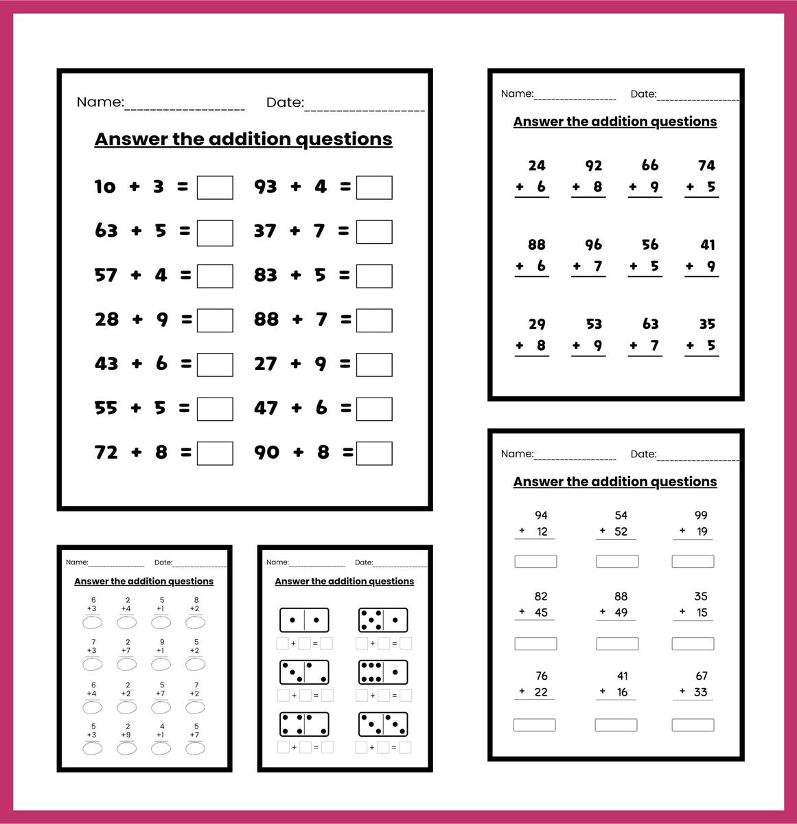Free Printable Customizable Math Worksheets Canva