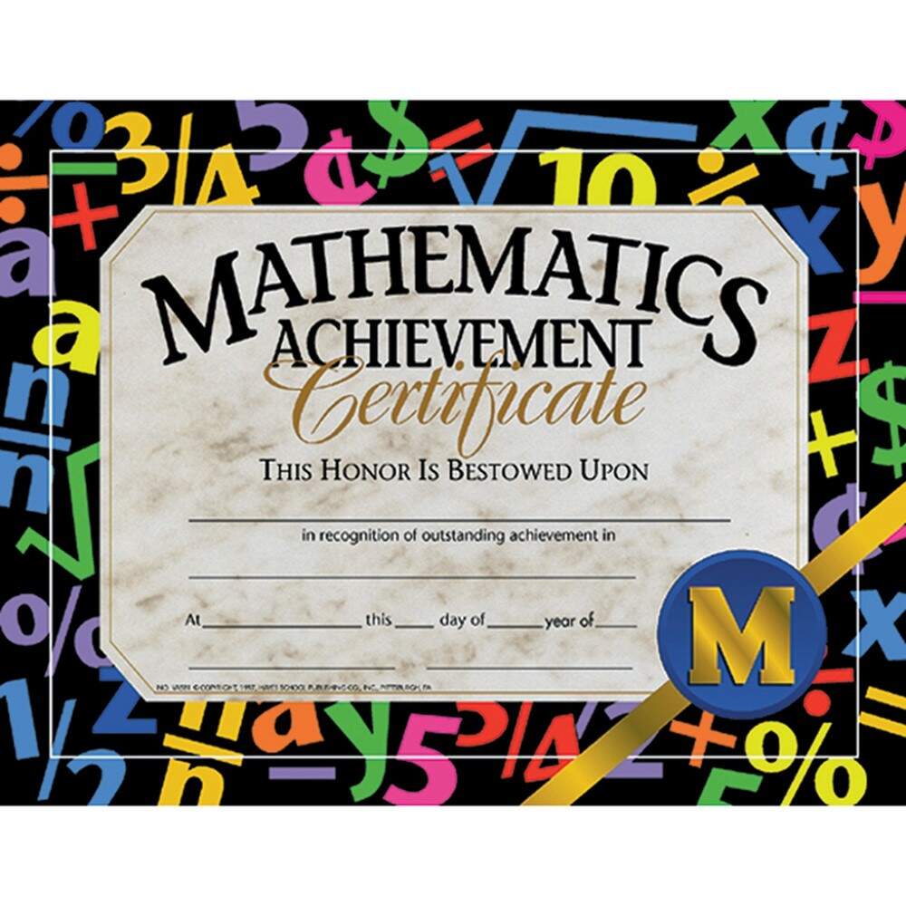 Free Mathematics Achievement Certificate Template To Edit Online