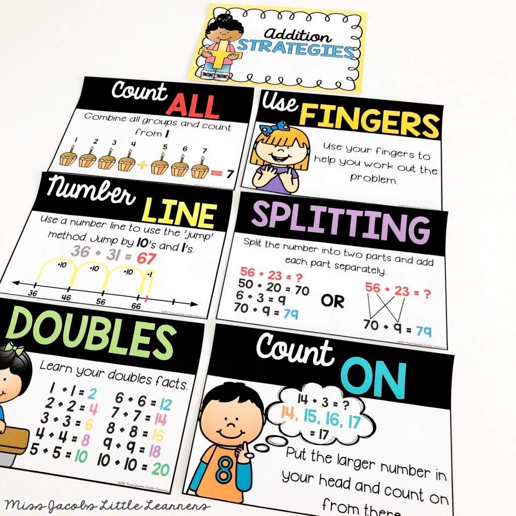 Math Strategies Charts Superstar Worksheets