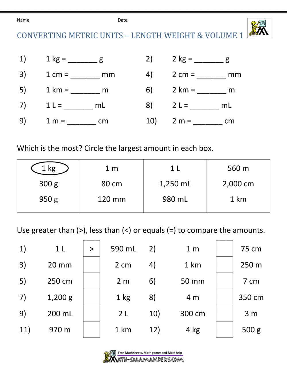 Metric Conversion Worksheet Free Metric Worksheets Customize With Storyboard That