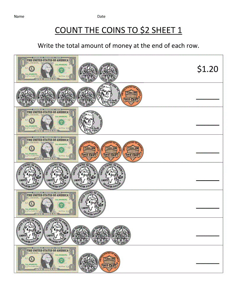 Money Math Worksheets Printables Money Math Worksheets Printables
