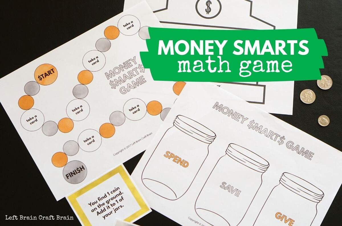 Money Smarts Money Math Game For Kids Left Brain Craft Brain