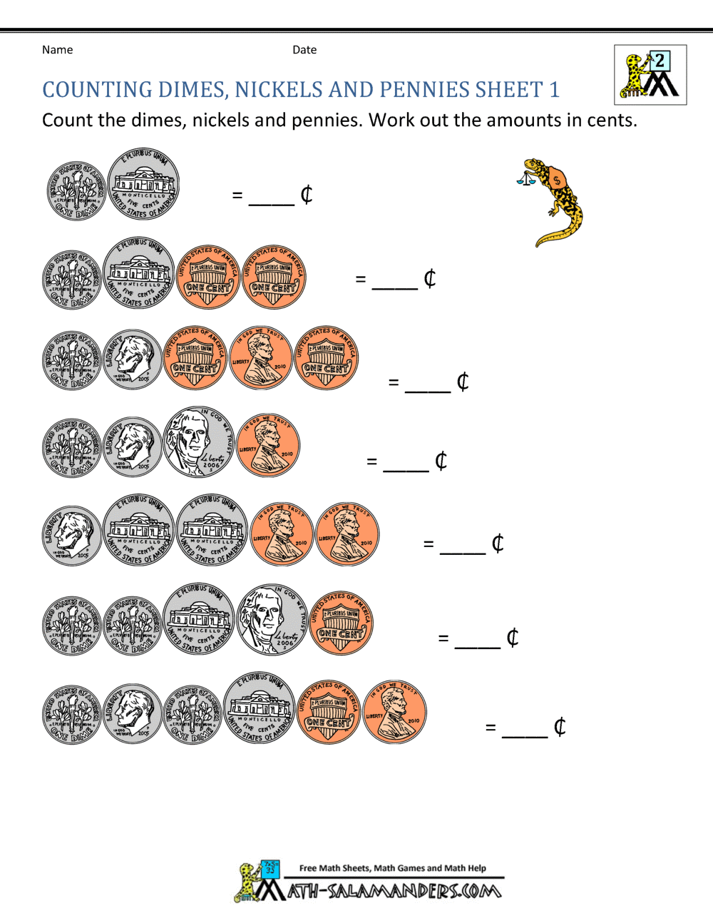 Money Worksheets For 2nd Grade Money Worksheets For 2nd Grade