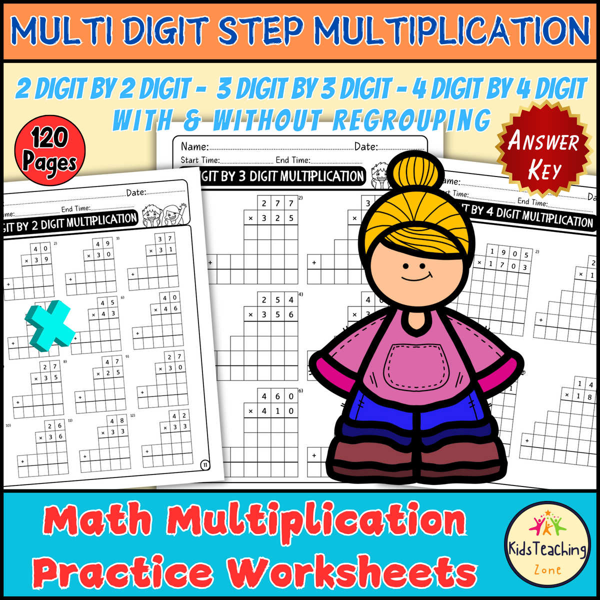 Multi Digit Multiplication Practice Worksheets 2 3 And 4 Digit Teacher Professional Development Multi Digit Multiplication Practice Worksheets 2 3 And 4 Digit Teacher Professional Development