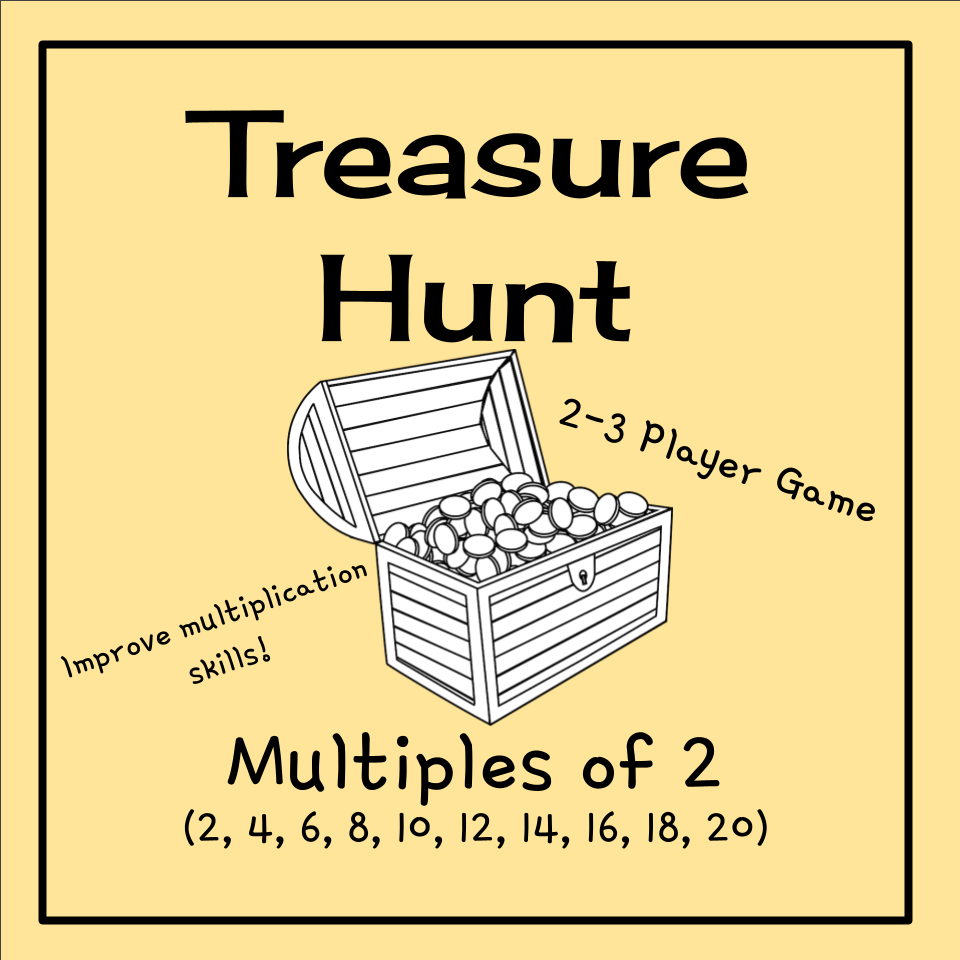 Multiples Of 3 Treasure Hunt Card Game Classful Treasure Hunt Game Multiples Of 4 Card Game Classful
