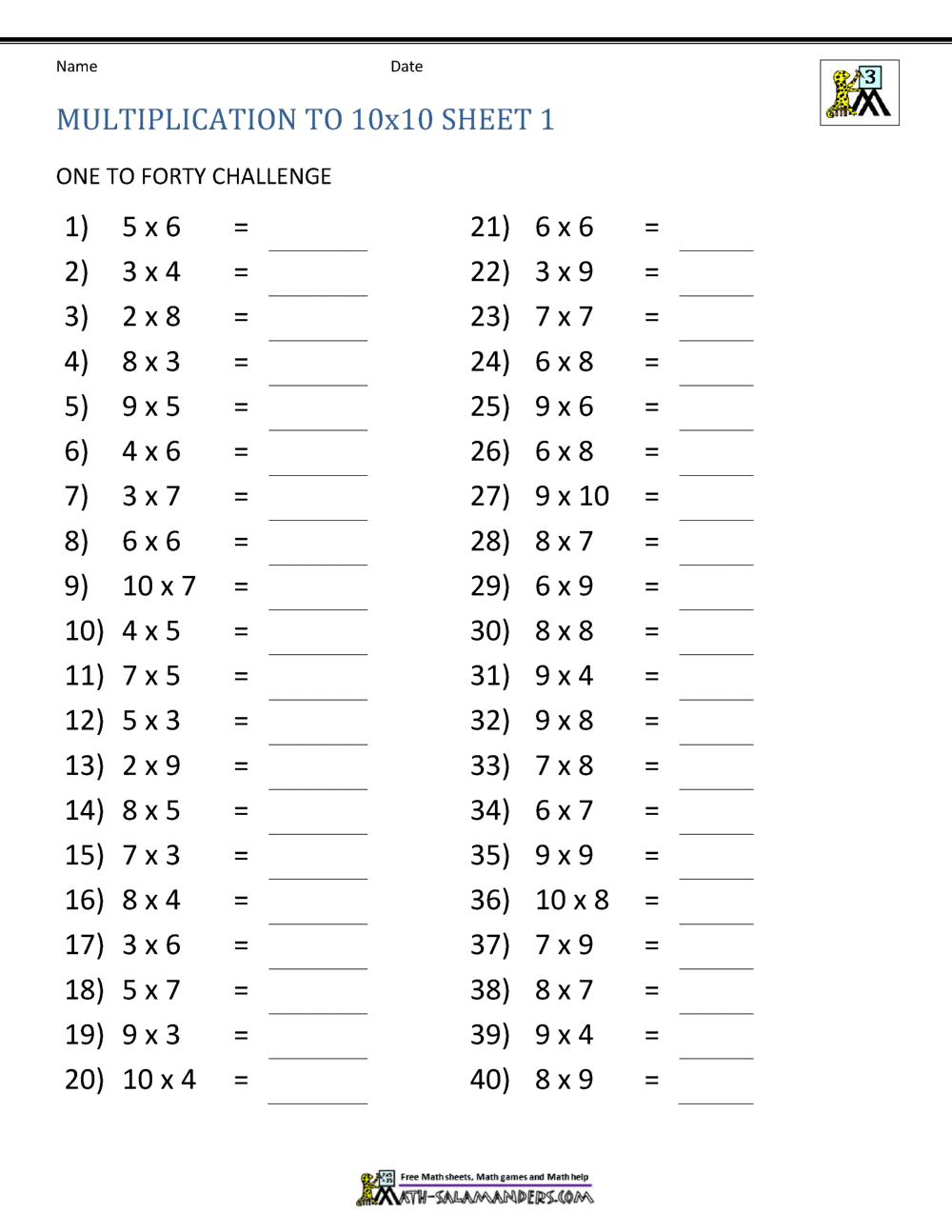 Multiplication Facts Worksheets Understanding Multiplication To 10x10 Multiplication Worksheets K12 Math Worksheets