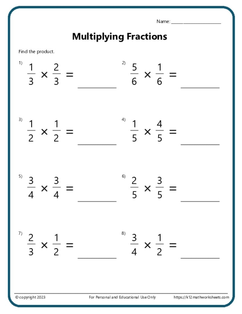 Multiplying Fractions Worksheets Fun Math Fraction Worksheets For 3rd Graders Made By Teachers