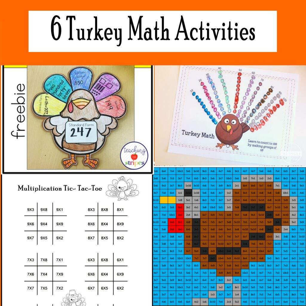 November Math Printables For Thanksgiving Printables 4 Mom