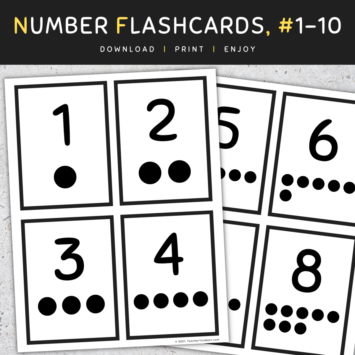Number Flashcards With Counting Dots Ten Frames 1 10 Made By Teachers Number Flashcards With Counting Dots Ten Frames 1 10 Made By Teachers