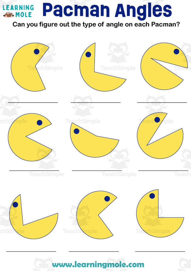 Pacman Angles Activity By Teach Simple Play Math Man Jr Game Free Online Educational Addition Subtraction Video Game For Kids