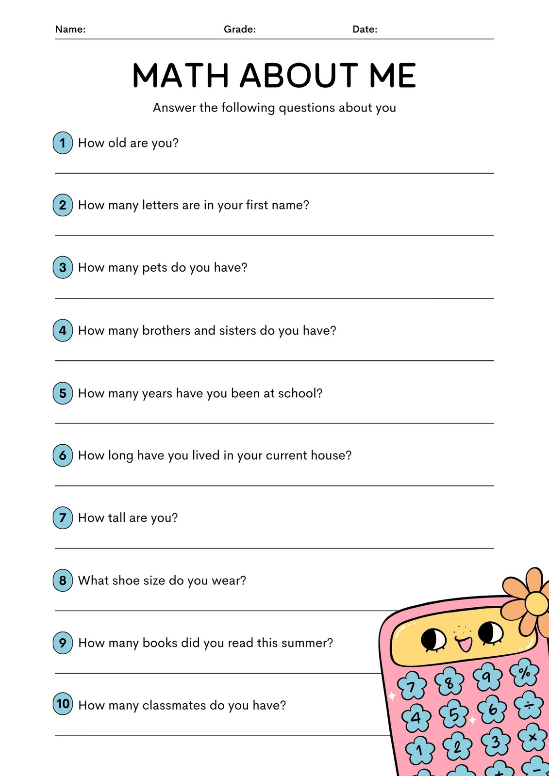 Page 10 Free Printable 2nd Grade Math Worksheets Canva