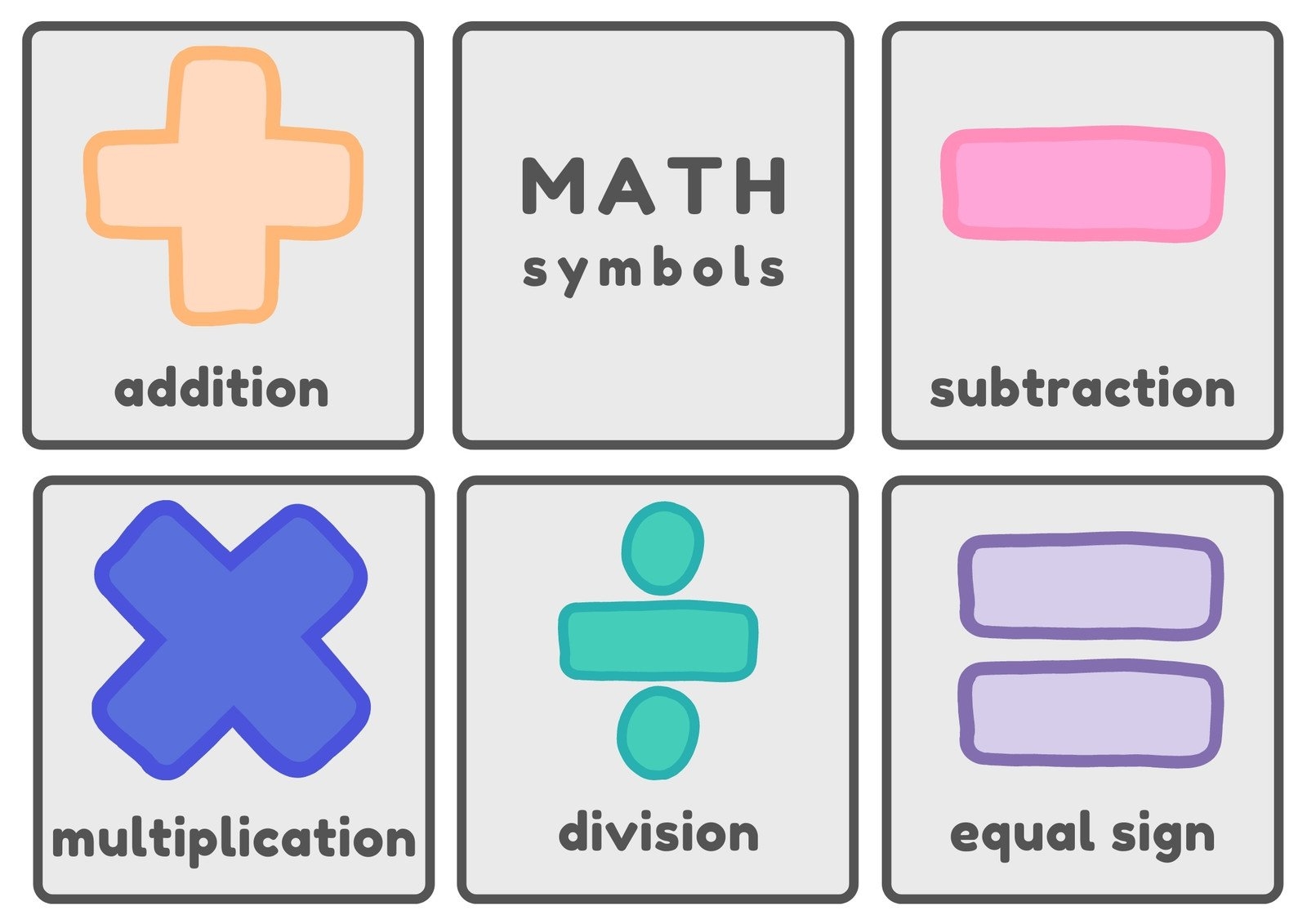 Page 2 Free Math Flashcard Templates To Edit And Print Canva