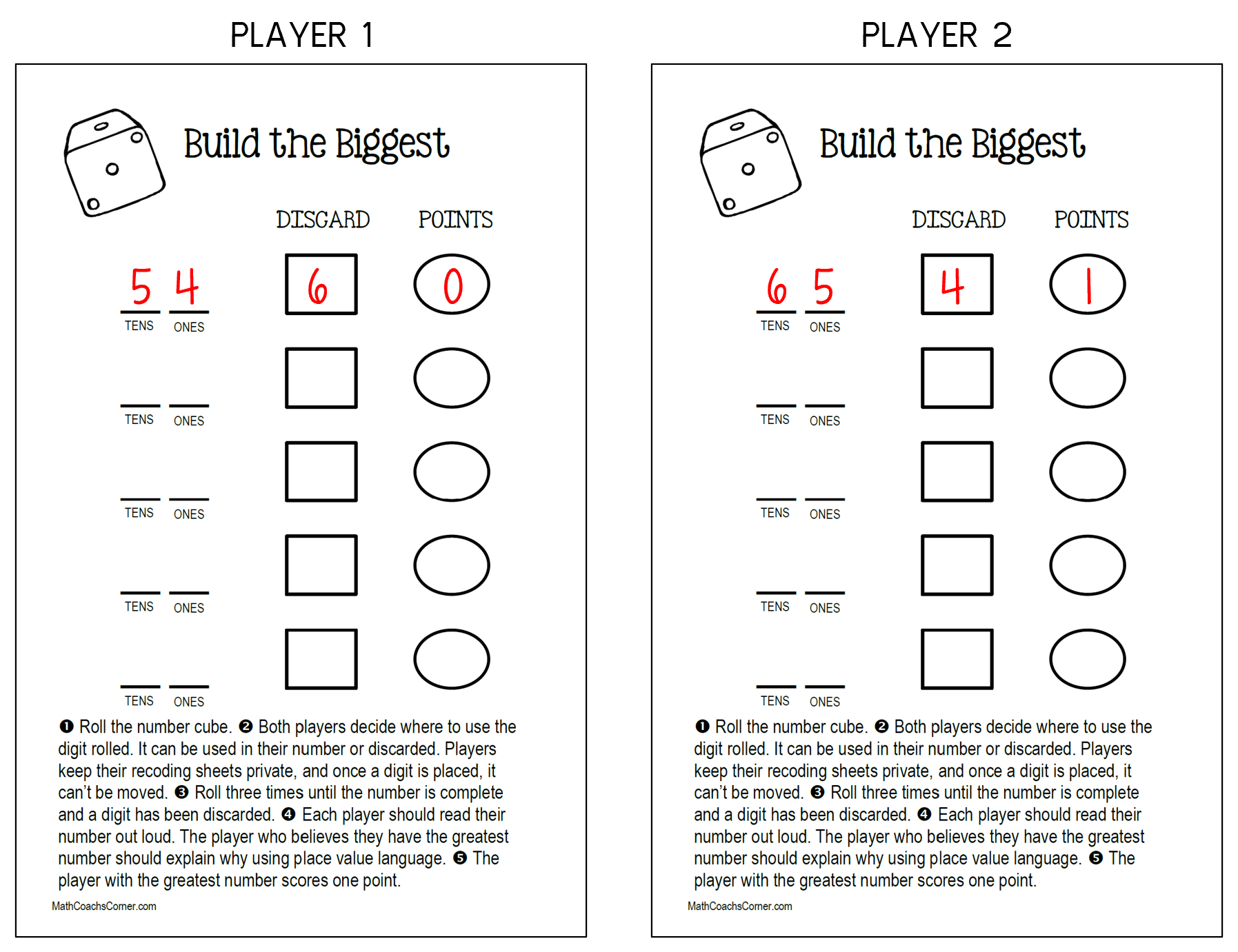 Place Value Games Math Coach S Corner Place Value Games Math Coach S Corner