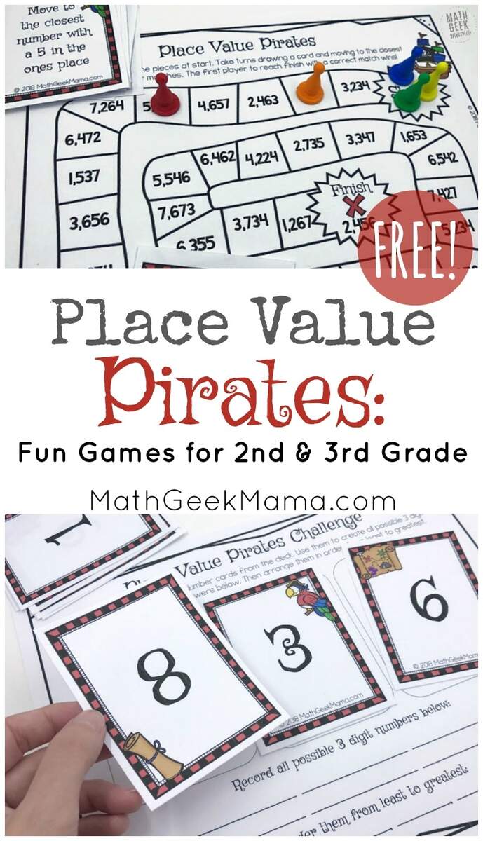 Place Value Pirates FREE Printable Math Game Place Value Pirates FREE Printable Math Game