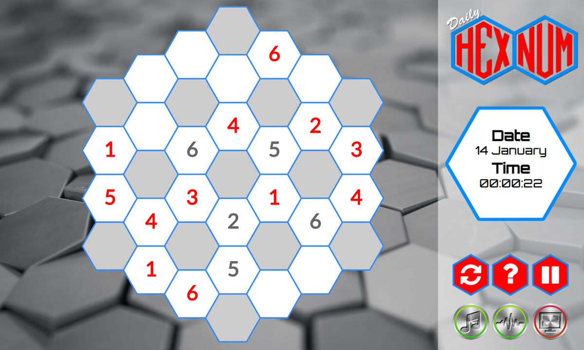 Play Daily Hex Num Game Free Online Number Logic Puzzle Video Game For Kids Adults