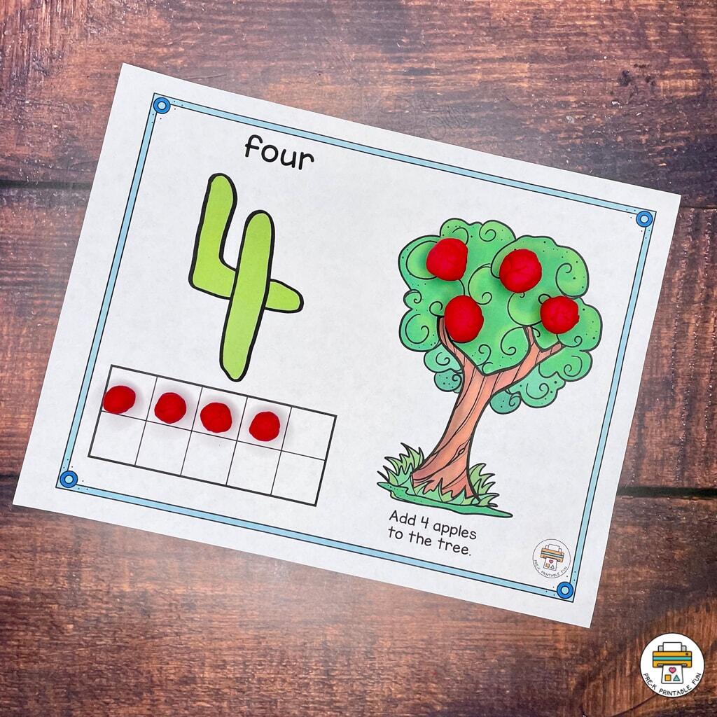 Play Number Dough Mats