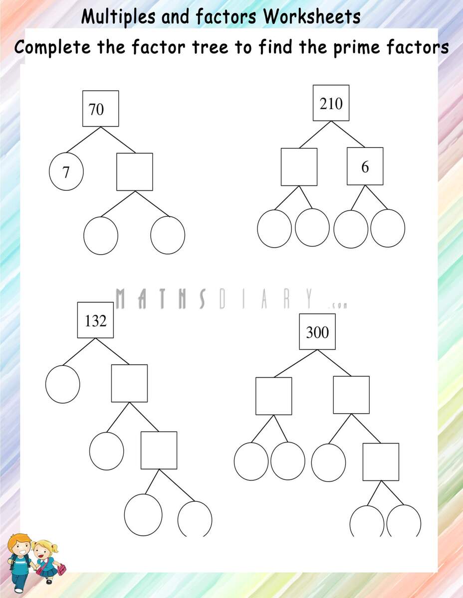 Prime Factor Trees Range 4 To 48 A Worksheets Library
