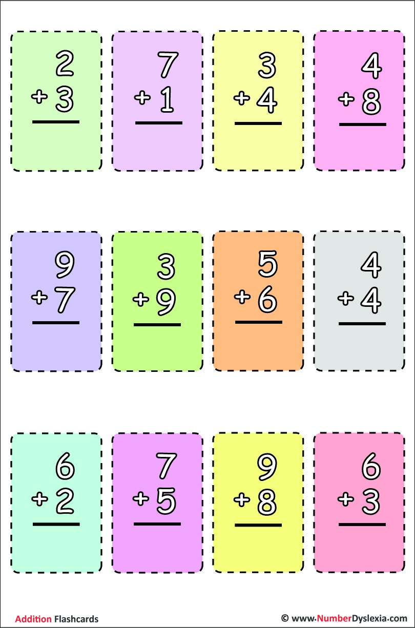 Printable Addition Flash Cards With Free PDF Number Dyslexia Math Pop It Addition And Subtraction Flash Cards Math Games