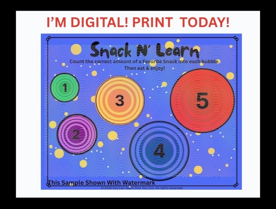 Printable Counting Mat For Toddlers Preschool Snack Time Learning PDF Preschool Math Printable Number Recognition Sheet Fine Motor Etsy Israel