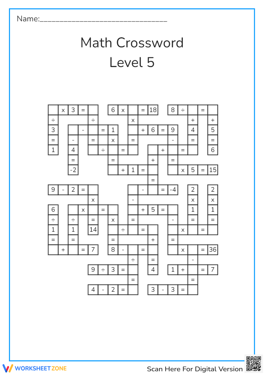 Printable Crossword Worksheets Download Printable Crossword Worksheets Download