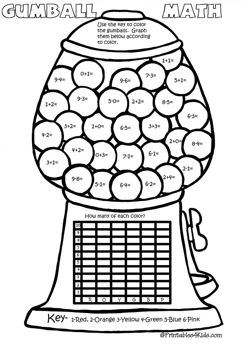 Printable Gumball Math Addition Subtraction Graphing Activity Printables For Kids Free Word Search Puzzles Coloring Pages And Other Activities Printable Gumball Math Addition Subtraction Graphing Activity Printables For Kids Free Word Search Puzzles Coloring Pages And Other Activities