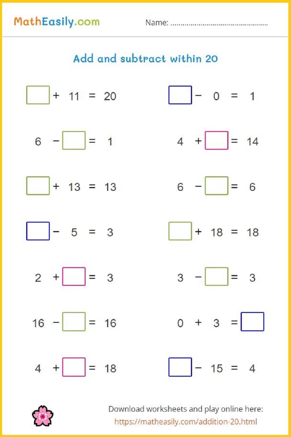 Printable Kindergarten Math Worksheets PDF Free Download Printable Kindergarten Math Worksheets PDF Free Download