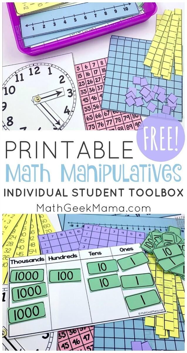 Printable Math Manipulatives FREE Download Paper Manipulatives For Reading And Math Paris Corporation
