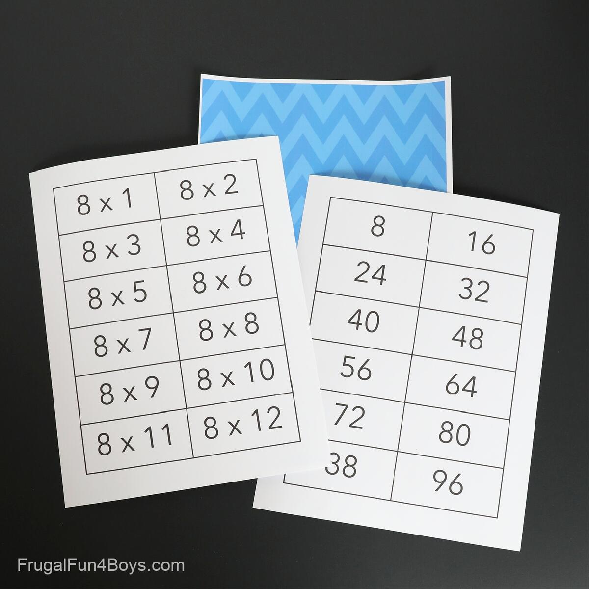 Math Fact Memory Game