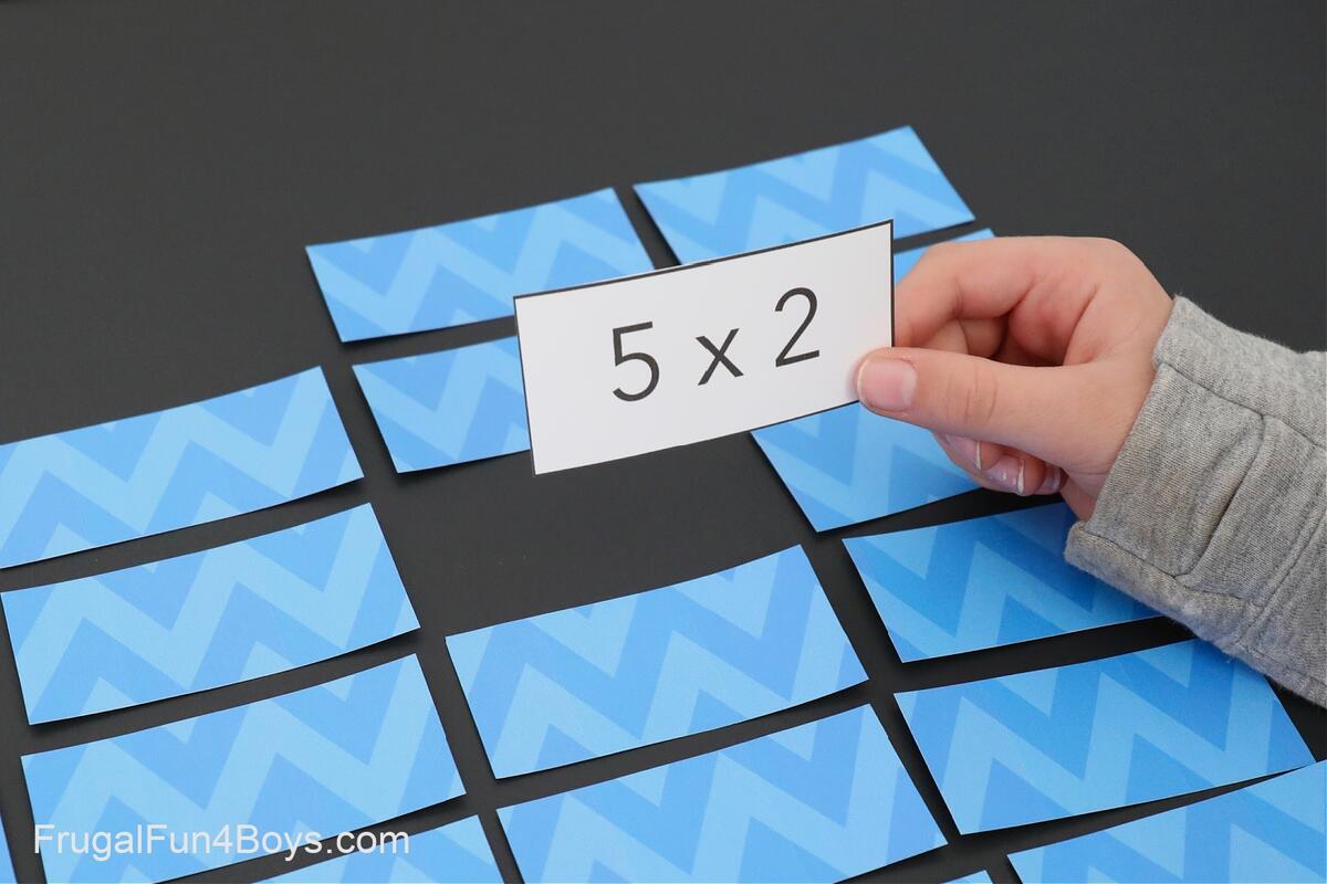 Printable Multiplication Tables Memory Game Frugal Fun For Boys And Girls