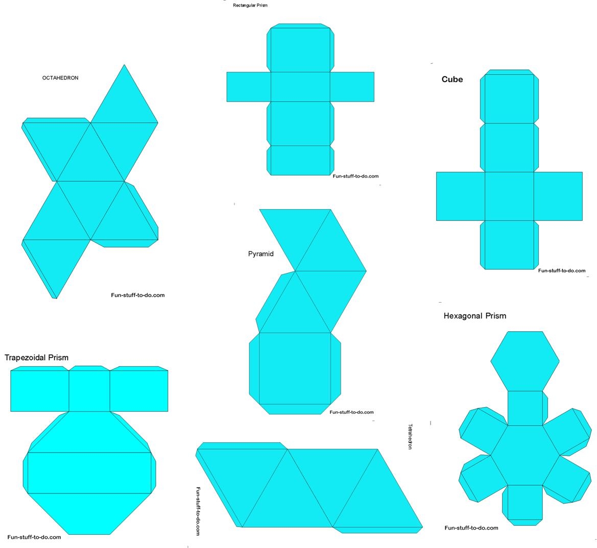 Printable Shapes Geometry Nets Information Page