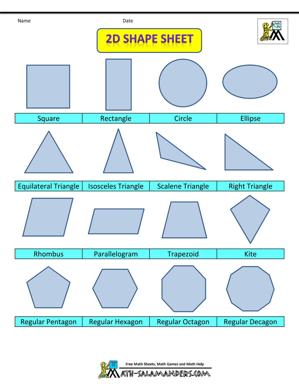 Printable Shapes 2D And 3D Printable Shapes 2D And 3D