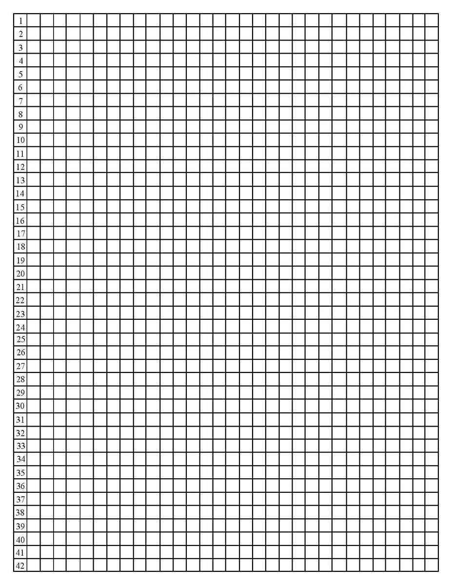 Quarter Inch Graph Paper With Line Numbers Etsy