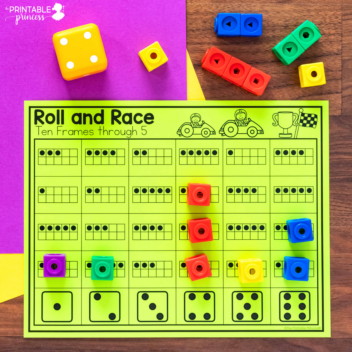 Roll And Race Kindergarten Math Roll And Cover Math Games The Printable Princess Roll And Race Kindergarten Math Roll And Cover Math Games The Printable Princess