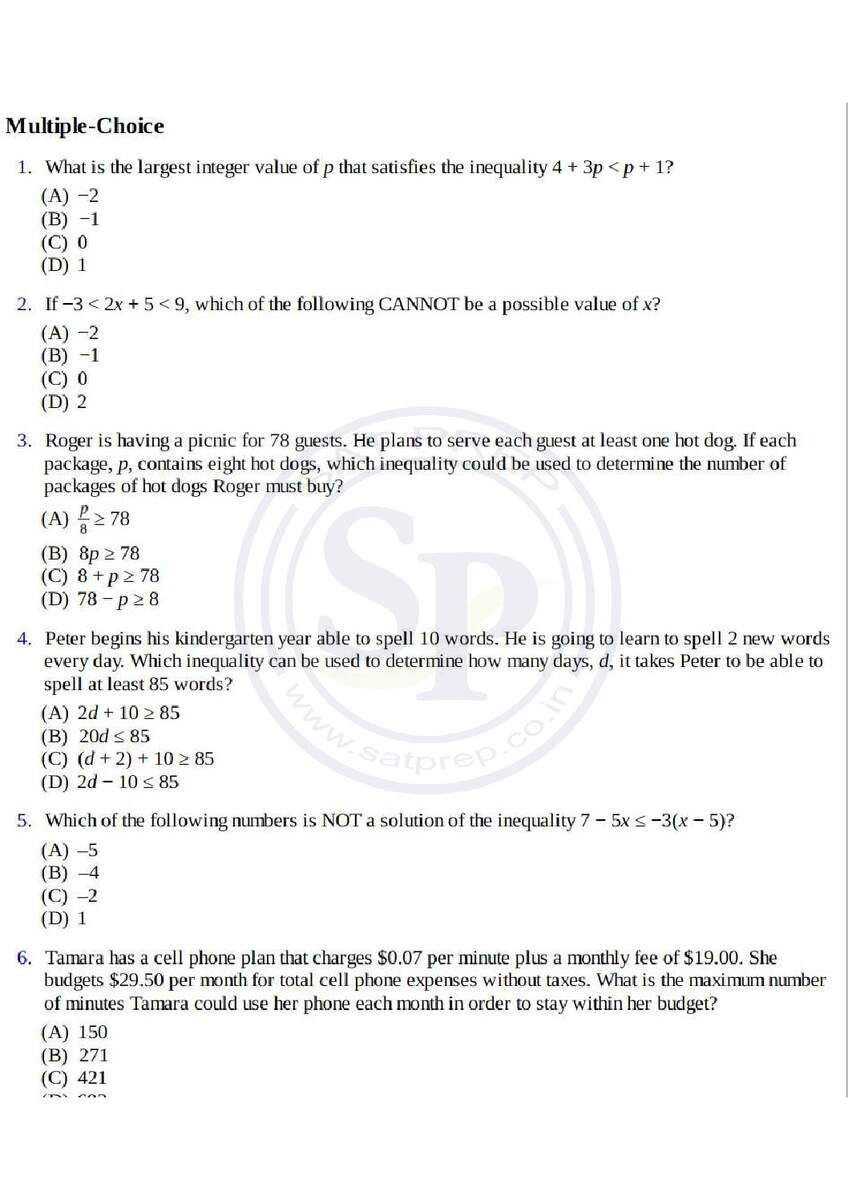 SAT Math Archives SAT PREP SAT Math Archives SAT PREP