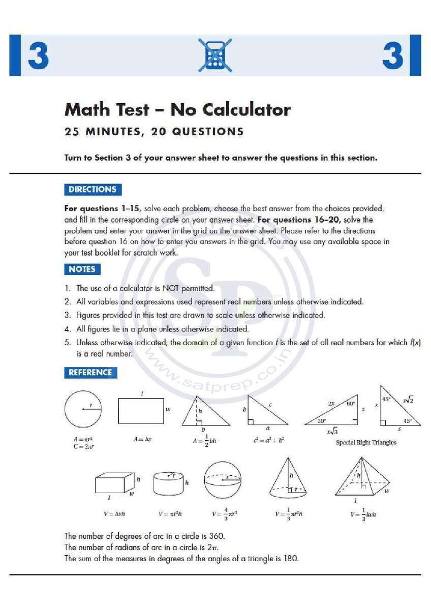 SAT Math Section 3 And 4 Set 4 SAT PREP SAT Math Section 3 And 4 Set 4 SAT PREP