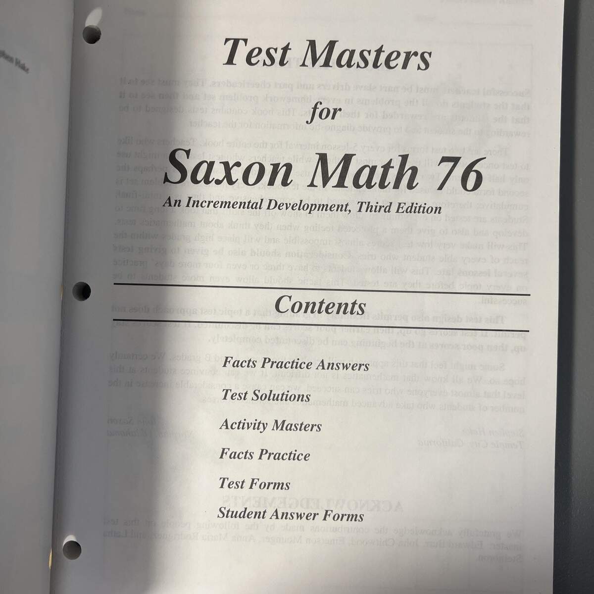 Saxon Math 76 3rd Ed Test Masters EBay Saxon Math 76 3rd Ed Test Masters EBay