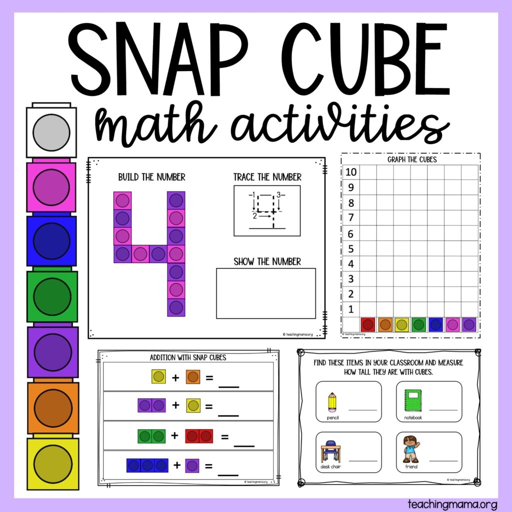 Snap Cube Number Sheets Teaching Mama Snap Cube Number Sheets Teaching Mama