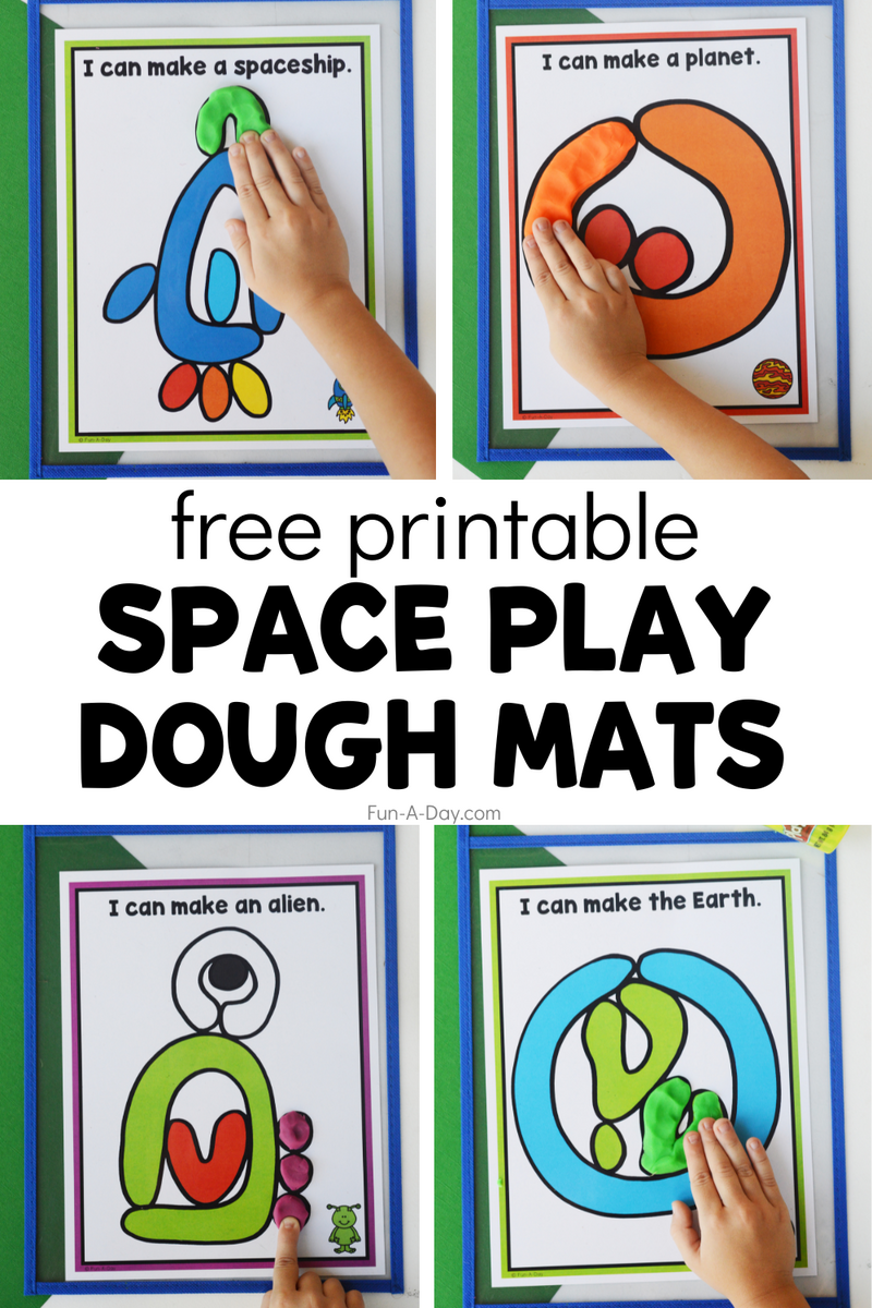 Space Playdough Mats Free Printable Fun A Day