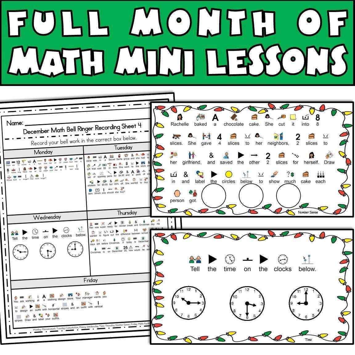 Special Ed Math Worksheets DECEMBER Daily Life Skills And IEP Goals Caroline Koehler At Celavora Education