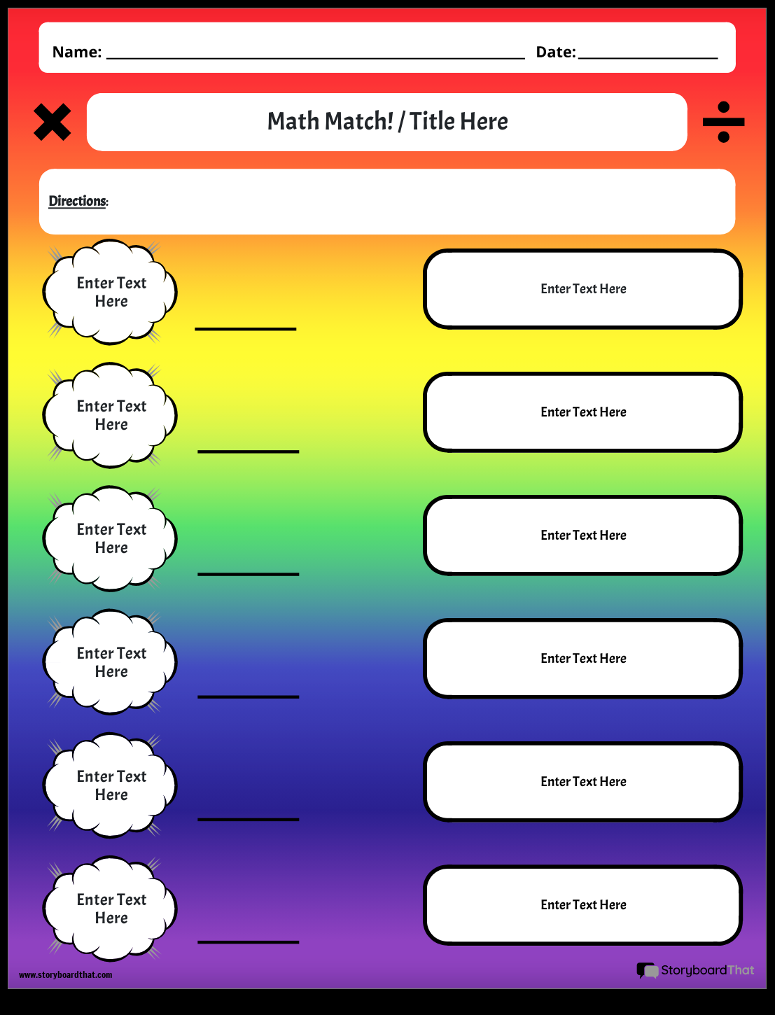 Storyboard That Free Math Vocabulary Worksheet Templates Storyboard That Free Math Vocabulary Worksheet Templates
