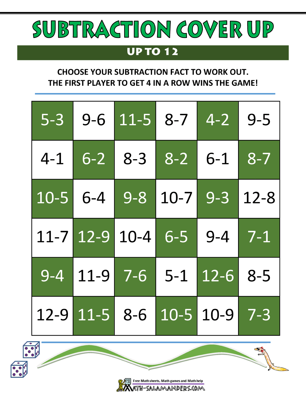 Subtraction Games For Kids Subtraction Games For Kids