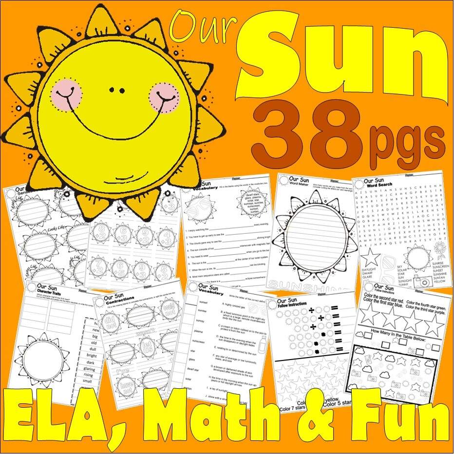 SUN Theme NO PREP Activity Worksheets Writing Vocabulary Math ELA Solar Eclipse Classful Solar Eclipse Connect The Dots Free Printables The Artisan Life